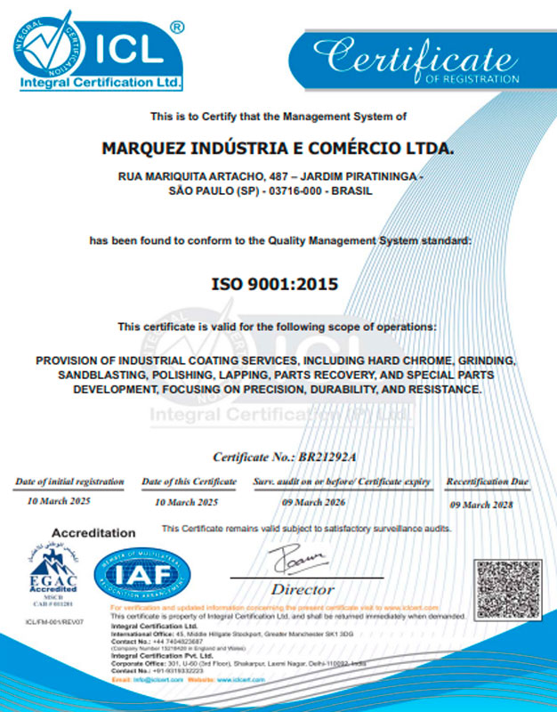 Certificado ISO 9001:2015